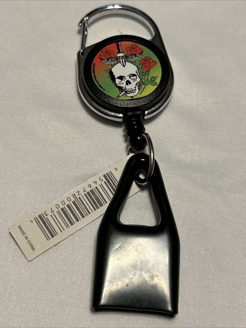 Lighter Leash Retractable Holder w/Premium Clip Rose Tattoo Collection